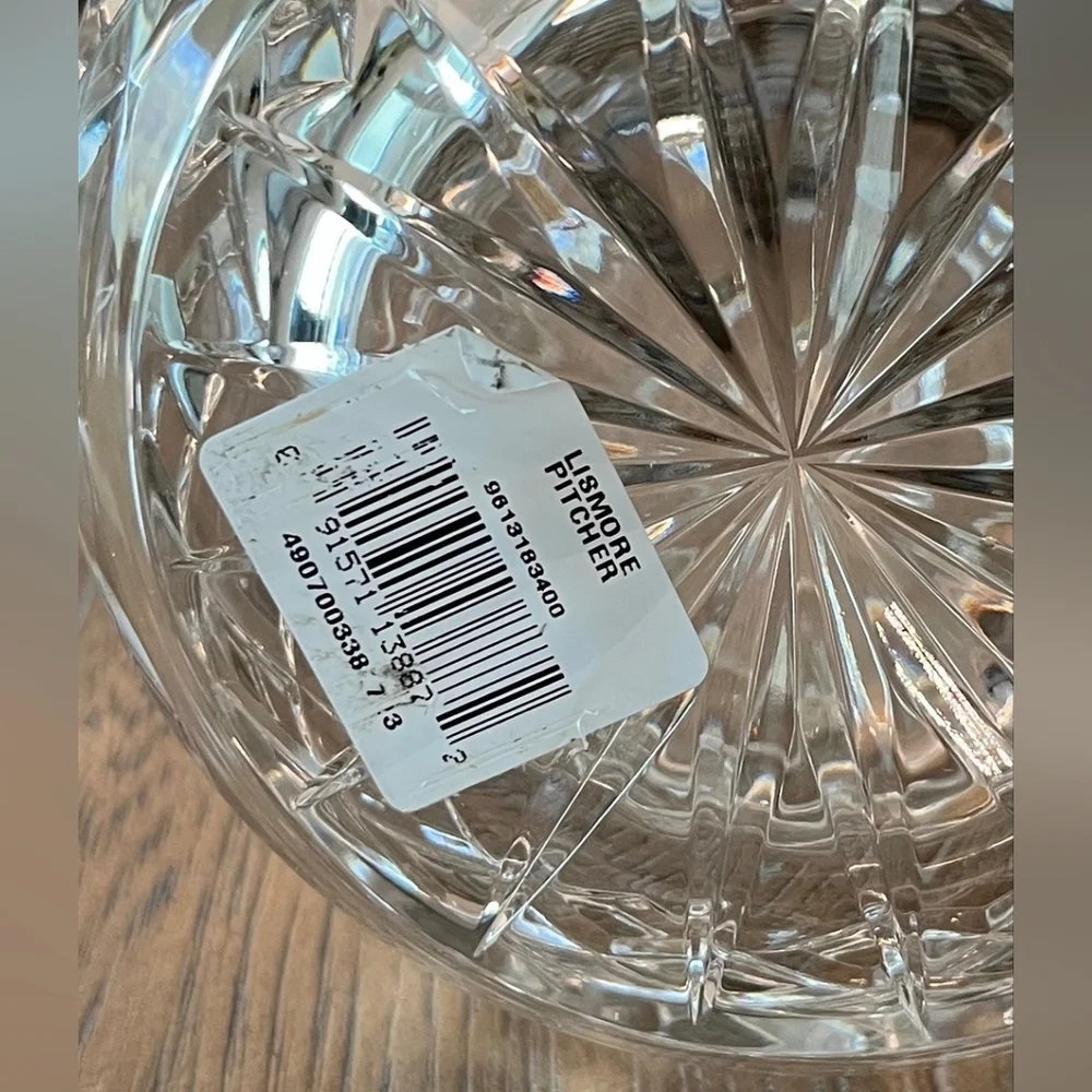 Waterford Lismore‎ Crystal 64oz Pitcher Vintage But New With Tags